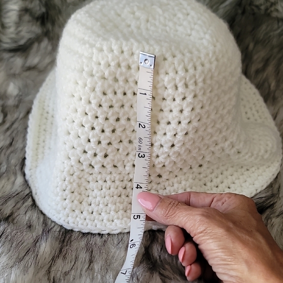 Chic Cream Crochet Bucket Hat - Picture 11 of 15